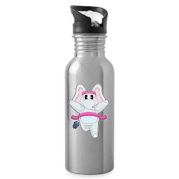 Elephant Jogger Jogging Sport - Gourde avec paille intégrée - argent clair - Droite