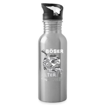 Evil Old Son Skull - Water bottle with straw - silver - Right