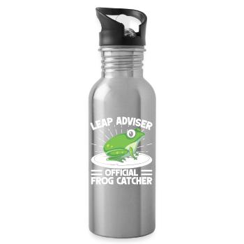 Frog Catcher Leap Adviser Frog - Trinkflasche mit integriertem Trinkhalm - Lightsilver - Rechts