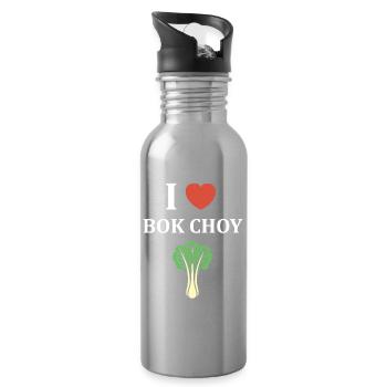 J Adore Bok Choy Graphique - Gourde avec paille intégrée - argent clair - Droite