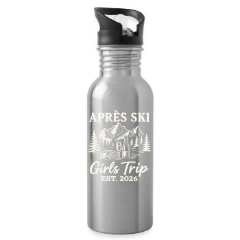 Après Ski Girls Trip 2026 - Water bottle with straw - silver - Right
