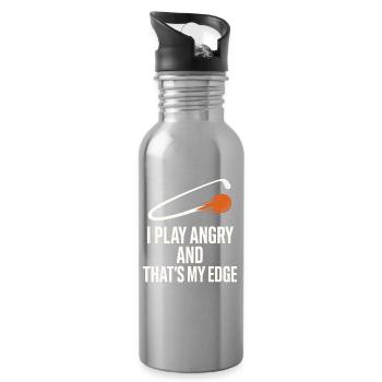Funny golf humor, sarcastic dad, - Water bottle with straw - silver - Right
