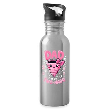 Papa ZweiNado - Water bottle with straw - silver - Right