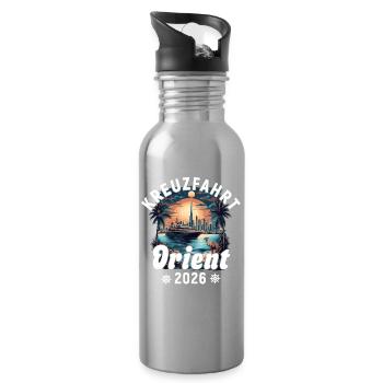 Orient Kreuzfahrt 2026 - Trinkflasche mit integriertem Trinkhalm - Lightsilver - Rechts
