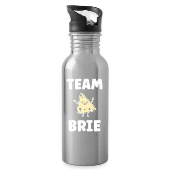 Humor brie cheese - Water bottle with straw - silver - Right