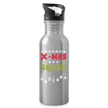 X-Mas Squad - Water bottle with straw - silver - Right