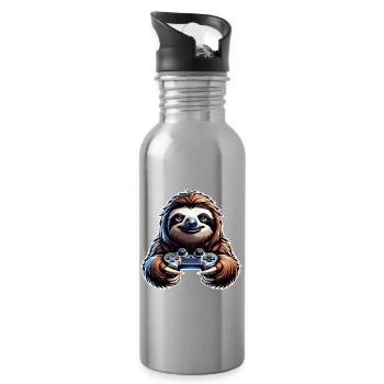 Gaming Faultier Controller - Trinkflasche mit integriertem Trinkhalm - Lightsilver - Rechts