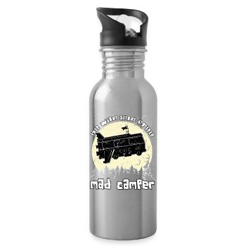 Camping - Gourde avec paille intégrée - argent clair - Droite