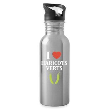 French bean - Water bottle with straw - silver - Right