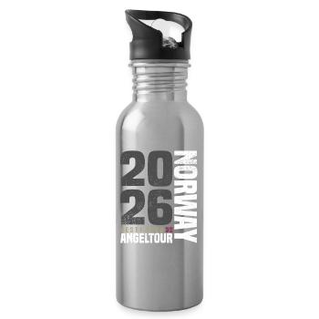 Vestfjord Angeltour Norwegen 2026 - Trinkflasche mit integriertem Trinkhalm - Lightsilver - Rechts
