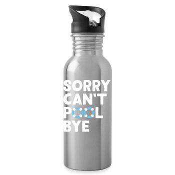 Schwimmen Wassersport Schwimmer Geschenke - Trinkflasche mit integriertem Trinkhalm - Lightsilver - Rechts