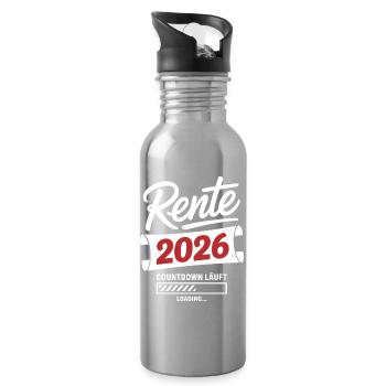 Pension 2026 countdown is on - Water bottle with straw - silver - Right