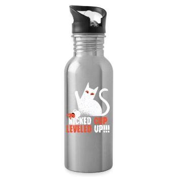 Kaffeeentzug Koffeinfrei Ex-Kaffeetrinker - Trinkflasche mit integriertem Trinkhalm - Lightsilver - Rechts