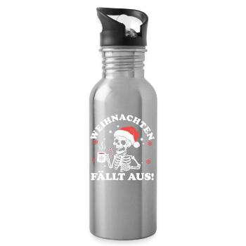 Weihnachtsmann Weihnachtszeit Weihnachts - Trinkflasche mit integriertem Trinkhalm - Lightsilver - Rechts