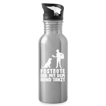 Postman POSTMAN DANCING WITH THE DOG FUNNY - Water bottle with straw - silver - Right