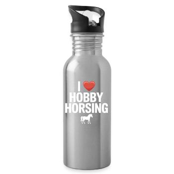 Hobby Horsing - Water bottle with straw - silver - Right