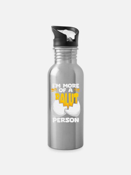Balut Phillippinen - Trinkflasche mit integriertem Trinkhalm - Lightsilver