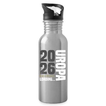 Uropa 2026 - Trinkflasche mit integriertem Trinkhalm - Lightsilver - Rechts