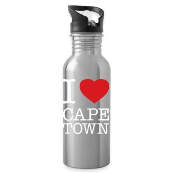 J’adore Cape Town Kapstadt - Gourde avec paille intégrée - argent clair - Droite
