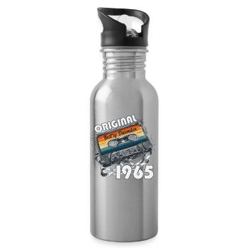 Cassette du 60e anniversaire Décembre 1965 - Gourde avec paille intégrée - argent clair - Droite