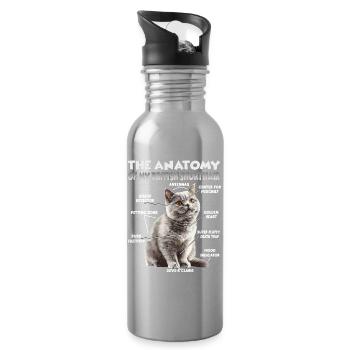 British Shorthair T | Cats Fan Cats British - Water bottle with straw - silver - Right