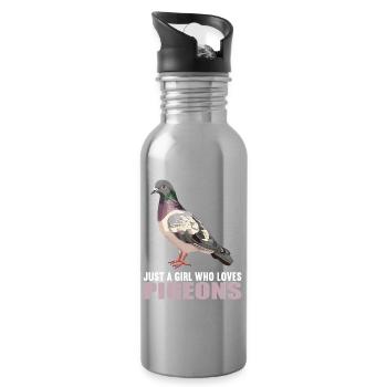 Pigeons Pigeon - Water bottle with straw - silver - Right