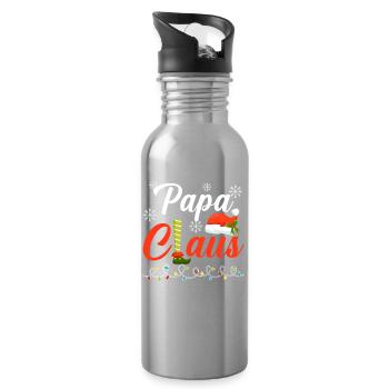 Noël du Père Noël Papa Noël - Gourde avec paille intégrée - argent clair - Droite