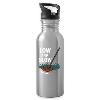 Low And Slow Metal Detecting Treasure Hunt - Water bottle with straw - silver - Right