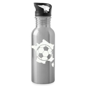 French Football Card - Water bottle with straw - silver - Right