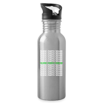 Slime Schleim Schleimig - Trinkflasche mit integriertem Trinkhalm - Lightsilver - Rechts
