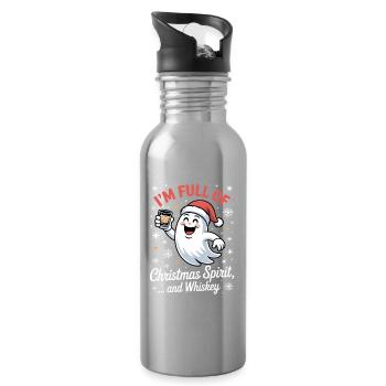 Whiskey Spirit Weihnachtsstimmung - Trinkflasche mit integriertem Trinkhalm - Lightsilver - Rechts