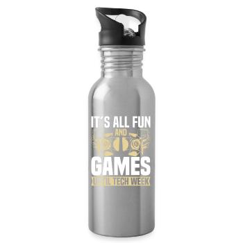  Stagehand Theatrical Technician Lighting Tech - Water bottle with straw - silver - Right