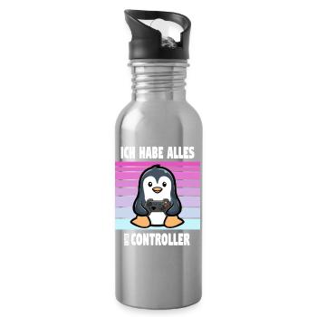 Controller Penguin Gaming - Water bottle with straw - silver - Right