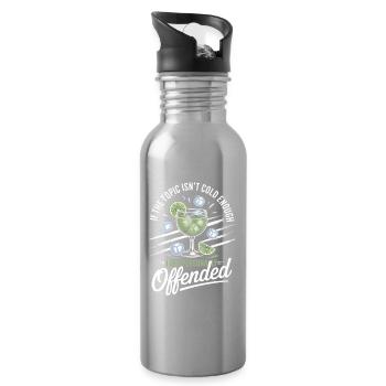 Gin If The Topic Isn't Cold Enough - Water bottle with straw - silver - Right