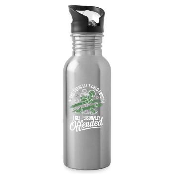 Gin If The Topic Isn't Cold Enough - Water bottle with straw - silver - Right