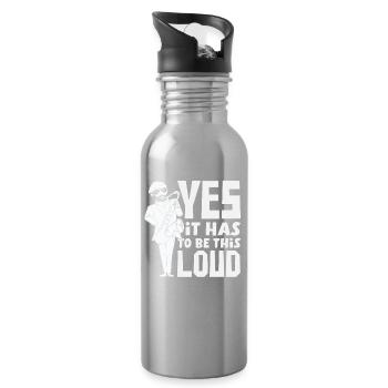 Saxophone Saxophonist It must be so loud - Water bottle with straw - silver - Right