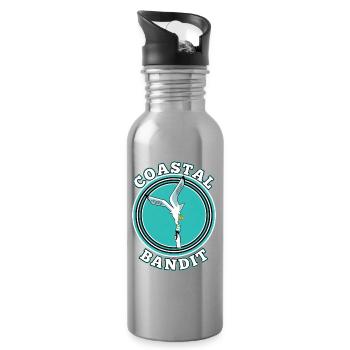 Küstenbandit Möwe Stiehlt Eis - Water bottle with straw - silver - Right