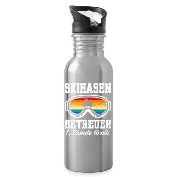 Skiing SKI BUNNY SUPERVISOR 1ST HOUR FREE OF CHARGE - Water bottle with straw - silver - Right