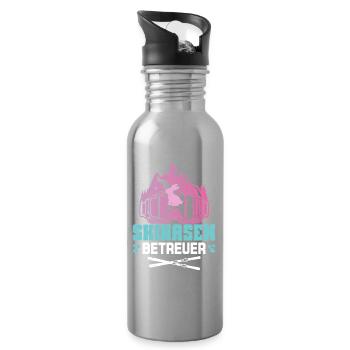 Moniteur de ski SUPERVISEUR DE SKI BUNNY Ski Fun de ski - Gourde avec paille intégrée - argent clair - Droite