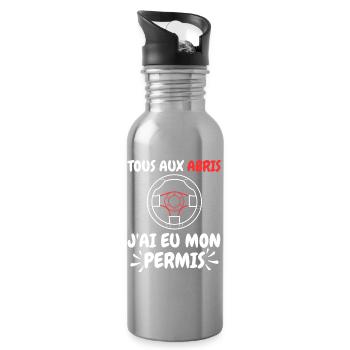 Junger Fahrer Alle Unterkünfte Ich habe meinen Führerschein - Trinkflasche mit integriertem Trinkhalm - Lightsilver - Rechts