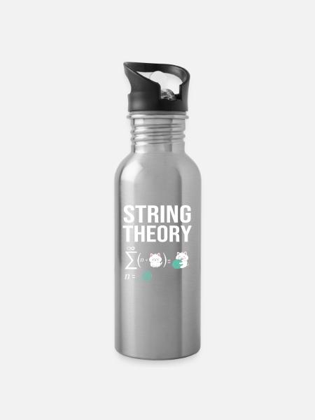 Quantum Physics Quantum Physics - Water bottle with straw - silver