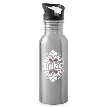 Unique Unique Individual Self-Worth Unique - Water bottle with straw - silver - Right