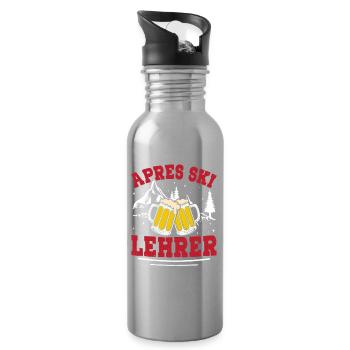 Ski APRES-SKI MONITEUR DE SKI Soirée Amusant - Gourde avec paille intégrée - argent clair - Droite