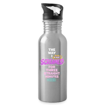 Anime-fangirl Schreit Anime-reaktion - Trinkflasche mit integriertem Trinkhalm - Lightsilver - Rechts