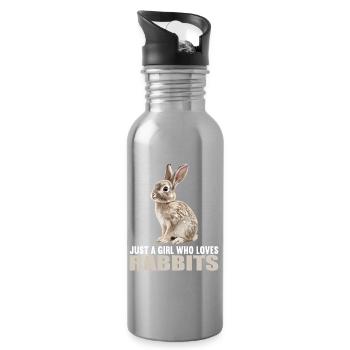 Bunny Bunny - Water bottle with straw - silver - Right