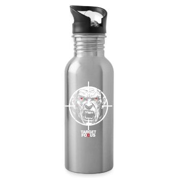 Egoshooter Target Focus Shooter Zombie Gaming Game - Trinkflasche mit integriertem Trinkhalm - Lightsilver - Rechts