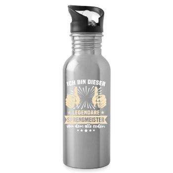 Demolition Expert Sayings - Water bottle with straw - silver - Right