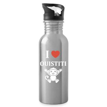 ouistiti - Gourde avec paille intégrée - argent clair - Droite