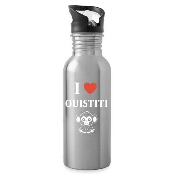ouistiti - Gourde avec paille intégrée - argent clair - Droite