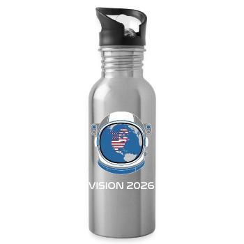 Vision 2026 USA Astronaut - Trinkflasche mit integriertem Trinkhalm - Lightsilver - Rechts